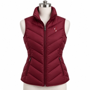 Chaleco Acolchado de Alta Calidad, Ligero, Tejido, Ecológico, Transpirable, Diseño sin Mangas, Relleno Cálido, para Mujer - Product Image 1