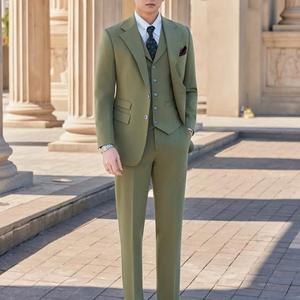 Elegante Traje de Boda de 3 Piezas, Chaqueta, Pantalones y Chaleco, Conjunto Completo, Ropa Masculina, Trajes para Hombre, Blazer - Product Image 2