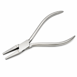 Flat and Half Round <b>Nose</b> Jaws Pliers 130mm INOX Stainless Steel Jewelry Tool ZetomedPro - Product Image 2