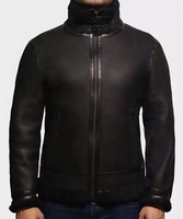 En gros 2021 Nouveaux hommes Marron Combattant Aviateur B3 Vol Bomber Fourrure En Peau de Mouton En Peau De Mouton Véritable Veste En Cuir D'hiver Offre Spéciale