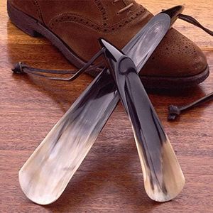 Cuchara para Zapatos Rectangular de Lujo, Pulida, de Cuerno Animal Auténtico, Ecológica, con Mango Largo, Hecha a Mano, Resistente, Accesorio de Material Natural - Product Image 1