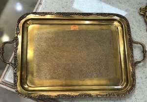 Plato de Servir Clásico de Metal Pulido, Forma Irregular, Diseño Sólido, Apto para Lavavajillas, para Fiestas - Product Image 6