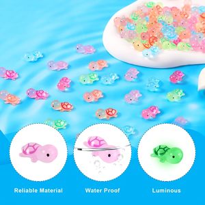 100 Piezas de Figuras de Tortuga Luminosas y Coloridas de Resina, Miniaturas que Brillan en la Oscuridad para Manualidades, Decoración del Hogar, Accesorios para Jardín de Hadas - Product Image 6