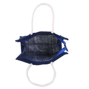 Most Selling Stylish <b>Canvas</b> <b>Tote</b> Bag with White Printed Pattern Rope Handles Minimalist Style for Shopping Available For Sale - Product Image 2