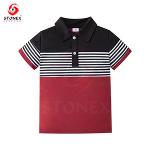 Polo décontracté d'été pour garçons 100% coton, tissu tricoté doux et respirant, écologique, séchage rapide, léger, pour le sport quotidien - Product Image 1