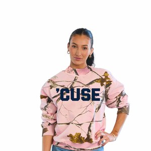 Sudadera CUSE Rosa Camuflaje con Cuello Redondo, Corte Holgado, Manga Regular, Tejido de Punto, Unisex, Estilo Casual de Primavera - Product Image 6