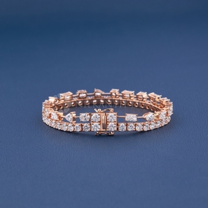Elegant Design Round Cut Diamond <b>Bangle</b> <b>Bracelet</b> Lab Created Diamond <b>Bracelet</b> Fine Jewelry for Women's from Indian Supplier - Product Image 2