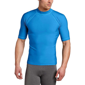 Custom Logo High Quality <b>Men</b> Short Sleeve Rash Guard Wholesale Plain Fitness <b>Swim</b> <b>Shirts</b> Printed short Sleeve <b>swim</b> <b>Shirt</b> for <b>Men</b> - Product Image 1