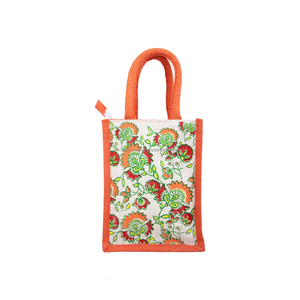 Sac fourre-tout en jute de qualité supérieure, écologique, imprimé géométriquement, avec poignée rembourrée, sac de shopping promotionnel fabriqué au Bangladesh - Product Image 5