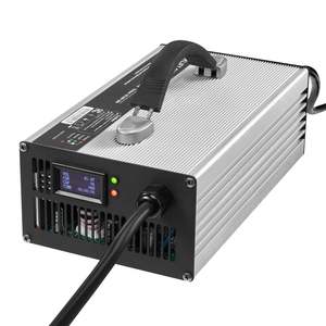 Cargador de batería inteligente totalmente automático de 36V 30A para montacargas, cargador de carga lenta con ventilador de refrigeración y pantalla OLED, modelo Golf - Product Image 1