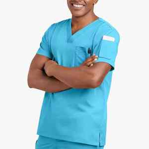 Nursing Surgical Scrub Uniforms <b>Sets</b> with Knitted Fabric for Men Comfortable Breathable Men's Hospital <b>Doctor</b> Scrub Suits - Product Image 6