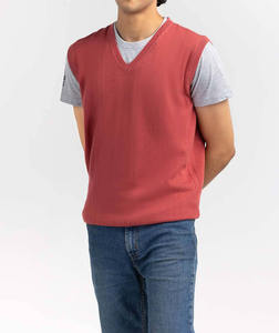 เสื้อสเวตเตอร์คริกเก็ตผู้ชาย แขนกุด คอวี แฟชั่นฤดูหนาว แขนยาว สไตล์ลำลอง คาร์ดิแกนถักหลวมๆ ทรงพอดีตัว - Product Image 5