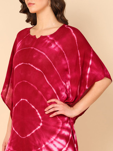 High Quality Designer Rayon <b>Kaftan</b> Tie Dyed Solid <b>Summer</b> Daily Wear Regular Fit Sweetheart Neck Best Price by Supplier - Product Image 2