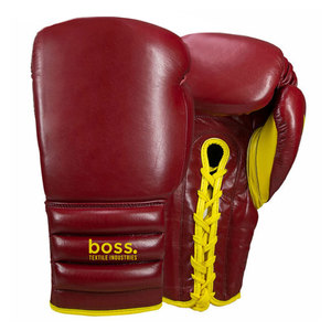 Gants de boxe à lacets pour entraînement sportif avec rembourrage absorbant les chocs, maintien du poignet et construction durable - Product Image 1