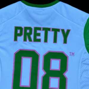 Maillot de football blanc AKA pour femme, broderie lettres grecques, maillot de sport athlétique, qualité supérieure, tissu respirant, col rond - Product Image 4