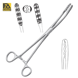 Pinzas quirúrgicas curvas de acero inoxidable ULRICH SPONGE FORCEPS para cirugía general, instrumento de clase I con certificación CE - Product Image 3