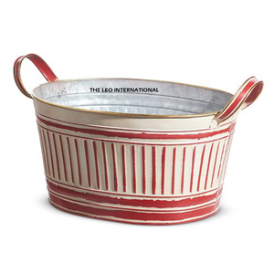 ถังคริสต์มาสสีแดงเคลือบเงา ดีไซน์สวยงามน่าทึ่ง พร้อมสำหรับการสกรีนลาย ราคาคุ้มค่า - Product Image 4