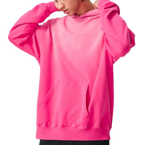 Sudadera con capucha deportiva de algodón 100% de 420 g, de peso pesado, holgada, lisa, con efecto desgastado por el sol y lavado especial, estilo streetwear con hombros caídos para hombre - Product Image 2