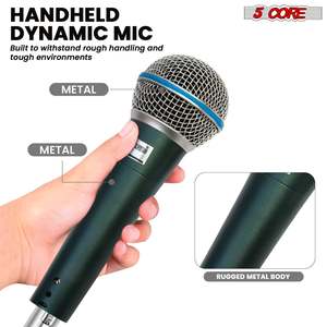 Micrófono Dinámico Profesional de 5 Núcleos para Karaoke, Micrófono con Cable XLR para Escenario y Estudio - Product Image 4