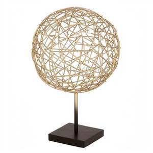 Gold Plated Black Marble Base Custom Aluminum Sculpture <b>Wedding</b> Centerpiece Ornament Home Hotel <b>Decor</b> <b>Table</b> <b>Top</b> Art Deco - Product Image 1