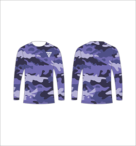 Camiseta de Manga Larga para Hombre, Color Azul Cian Marino, Diseño Geométrico Abstracto con Patrón de Azulejos Cruzados, Cuello Redondo, Estilo Casual, Ropa Deportiva, para Gimnasio y Entrenamiento - Product Image 3