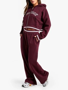 Nouvelle Tendance : Sweats à Capuche Courts Vintage pour Femme – Vente en Gros de Sweats Oversize Hiver à Manches Longues – Sweats à Capuche Courts Zippés Personnalisés pour Femme - Product Image 3