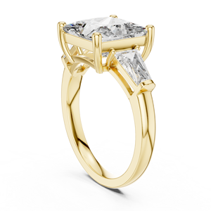 Anillo de Compromiso, Boda o Promesa con Tres Diamantes Cultivados en Laboratorio, Corte Marquesa de 4 Quilates, Oro de 14K, Certificado IGI, Piedras Grandes - Product Image 5