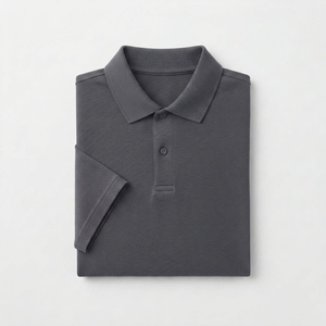 Haut tricoté unisexe à col minimaliste et manches courtes, coupe ajustée, style décontracté chic, anti-plis, séchage rapide, pour le quotidien - Product Image 5