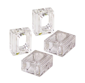 Anillos de Servilleta Acrílicos de Lujo para Decoración de Bodas y Navidad, Juego de 4 Piezas, Accesorios de Mesa a Precio Accesible - Product Image 1