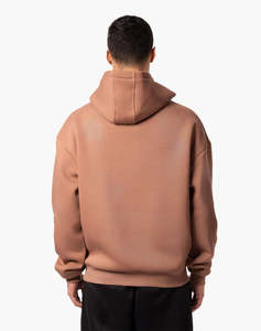 Sweat-shirt à capuche oversize en molleton de coton épais de qualité supérieure, couleur beige sable, style streetwear, vente en gros, usine OEM - Product Image 2