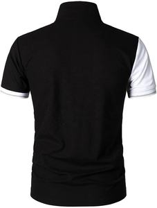 Polo à manches courtes pour homme, color block, coupe slim, décontracté, pour le golf, le tennis, les sports, vêtements personnalisés OEM, vente en gros - Product Image 4