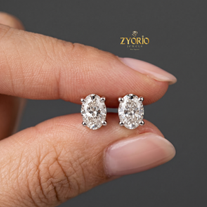 Zyorio Jewels Marquise Cut Lab Grown Diamond Stud <b>Earrings</b> 1ct Each 2pcs D VS1 IGI Certified 14K White Gold Trendy Women's <b>Fine</b> - Product Image 1