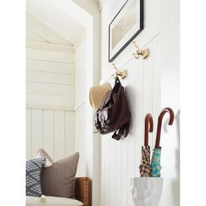 Porte-serviettes mural robuste en métal à double crochet, finition antique décorative - Product Image 4