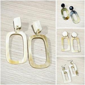 Pendientes de Cuerno Natural Pulido, Joyería Moderna Hecha a Mano por Artesanos Ecológicos, Regalo de Boda para Mujer, MN EXPORTS de Uttar Pradesh - Product Image 6