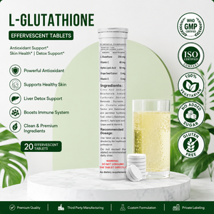 Comprimés effervescents de soin éclat de la peau de qualité supérieure, fabrication de produits nutraceutiques par des tiers, marque privée, approvisionnement OEM ODM - Product Image 2