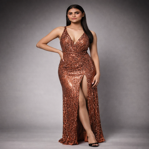 Robe de créateur pour femme de qualité supérieure |   Orné à la main de paillettes et de perles |   Vêtements de mariage pour exportation en gros - Product Image 2