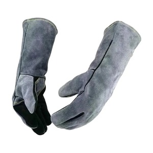 Gants de sécurité pour soudage MIG en cuir de vachette résistant à la chaleur élevée, avec coutures en Kevlar, ignifuges, pour soudeurs, OEM, chasse, LGW-0002 - Product Image 5