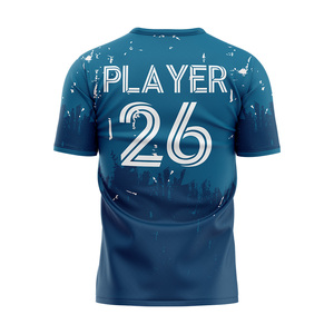 Custom Men's Short Sleeve Football <b>Soccer</b> Uniform Jerseys Plus Size Classic Pattern Breathable 100% Polyester Sport Jersey - Product Image 6