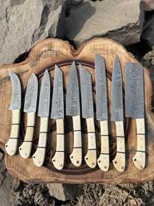 Premium Damascus Kitchen <b>Knife</b> Set Handmade Pattern Steel Chef Cutlery Collection OEM ODM with <b>bone</b> <b>handle</b> kitchen use - Product Image 1