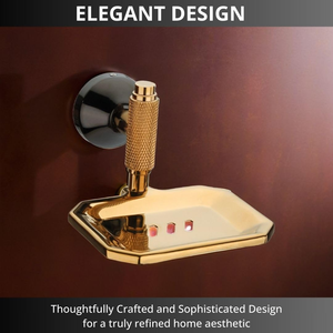 Wall Mounted Metal Soap Dish Gold Finish Rectangular Soap Holder <b>Bathroom</b> Wall Mount Soap <b>Tray</b> - Product Image 3