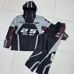 Vêtements de jogging personnalisés, veste coupe-vent et pantalon de survêtement, fermeture éclair, logo personnalisé, coupe-vent en nylon, survêtements, dernier design - Product Image 1