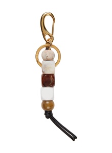 Hot Selling Luxury Minimalist Stainless Steel Keychain Gold <b>Car</b> <b>Key</b> Holder Fashion Bag Charm Handmade Resin Beads Multifunction - Product Image 2