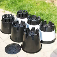 Pot Bunga PP 25L Morua, Model Rumah Pertanian Tradisional Modern, Sistem Penyiraman Otomatis, Warna Hitam, Tahan Lama, Ringan, untuk Rumah dan Kebun