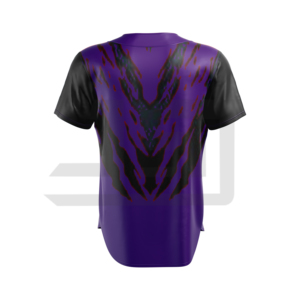JAMEZ SPORTS Custom Team Name Unisex Cotton/Polyester Anti-Bacterial Quick Dry V-neck Short Sleeve <b>Shirt</b> for Sports - Product Image 3