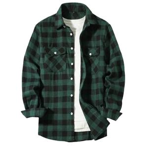 Nouveau produit Chemises pour hommes Chemise en flanelle classique Coupe régulière Manches longues Style élégant Confortable Décontracté Look élégant 100% coton - Product Image 2