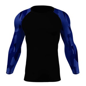 <b>Men's</b> Full Sleeve UPF50+ Breathable Eco-Friendly Anti-Bacterial Rash Guard <b>Compression</b> <b>Shirt</b> Custom Color Blocked Design - Product Image 5