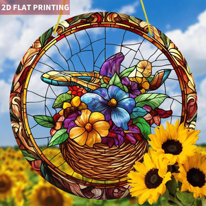 CIFbuy Ornamento Acrilico Trasparente con Stampa Floreale ad Alta Definizione, Decorazione da Appendere per Casa e Giardino, Acchiappasole in Cristallo - Product Image 6