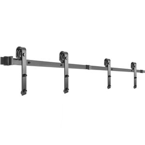 Kit Ferramenta per Porta Scorrevole in Acciaio al Carbonio da 9FT, Capacità di Carico 330LBS, Kit per Porta Scorrevole Doppia - Product Image 1