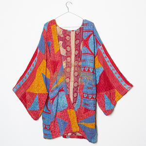 เสื้อคลุมกิโมโนสไตล์โบฮีเมียนวินเทจแบบขายส่ง เสื้อคลุมกิโมโนชายหาดแฟชั่น เสื้อแจ็คเก็ตผ้าควิลท์แบบสองด้าน - Product Image 5
