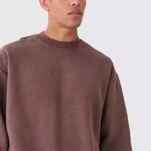 Best Selling Price Branded Quality Custom Logo Man's Fleece Sweatshirt Silk Screen Printed Embroidered Dyed Solid 100% Cotton - Product Image 3